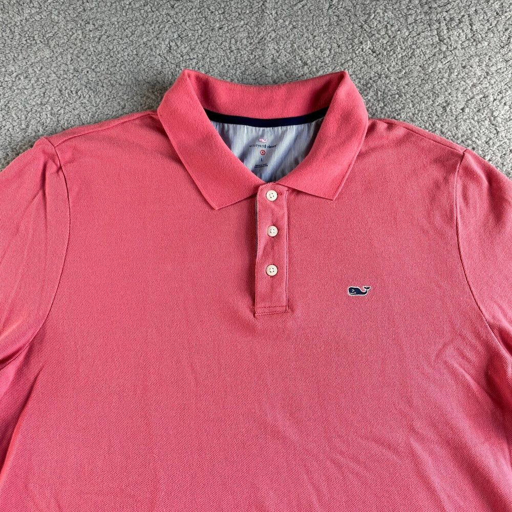 Vineyard Vines Polo Shirt Mens Large Pink Pullover Golf Casual Outdoor Preppy - Picture 4 of 11
